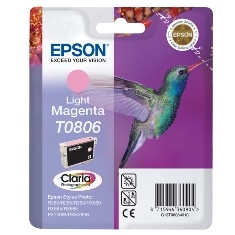 CARTUCHO TINTA EPSON T0806 MAGENTA CLARO 7.4ML STYLUS PHOTO R265/ 360/ RX560/ COLIBRI