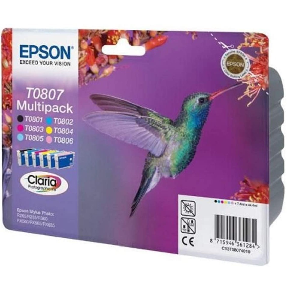 MULTIPACK TINTA EPSON T08074 T080140+240+340+440 +540+640/ COLIBRI