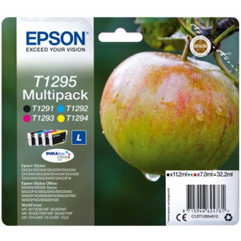 MULTIPACK TINTA EPSON C13T12954012 NEGRO/ CIAN/ MAGENTA/ AMARILLO MANZANA