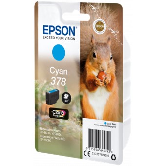 CARTUCHO TINTA EPSON C13T37824010 SINGLEPACK CIAN 378 CLARIA PHOTO HD INK XP-8500 ARDILLA