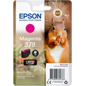 CARTUCHO TINTA EPSON C13T37834010 SINGLEPACK MAGENTA 378 CLARIA PHOTO HD INK XP-8500 ARDILLA