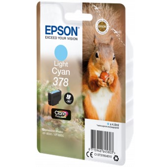 CARTUCHO TINTA EPSON C13T37854010 SINGLEPACK LIGHT CYAN 378 CLARIA PHOTO HD INK XP-8500 ARDILLA