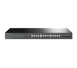SWITCH 28 PUERTOS 10/100/1000 POE 250W +4 SFP GESTION L2+ TP-LINK
