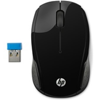 RATON INALAMBRICO HP OPTICO 200 1000PPP NEGRO