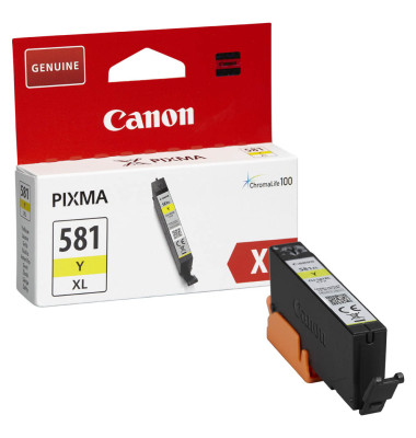 CARTUCHO TINTA CANON CLI 581 Y XL AMARILLO PIXMA TR7550 / TR8550 / TS6150 / TS6151 / TS8150 / TS8151 / TS8152 / TS9150 / TS9155