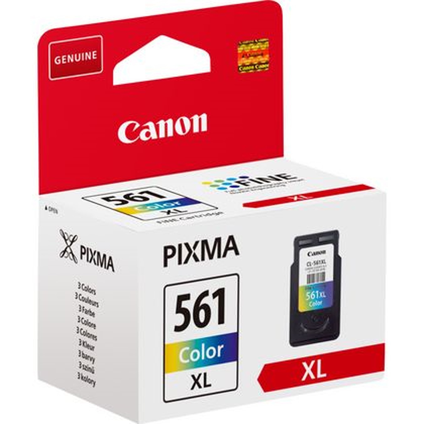 CARTUCHO TINTA CANON CL-561XL CIAN/MAGENTA/AMARILLO 12.2ML 300 PAGINAS/ TS5350/ TS5351