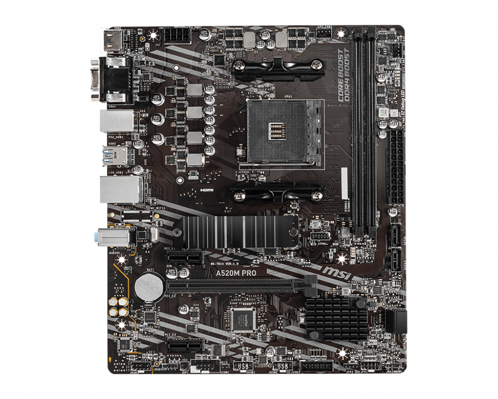 PLACA BASE MSI AM4 A520M PRO M-ATX