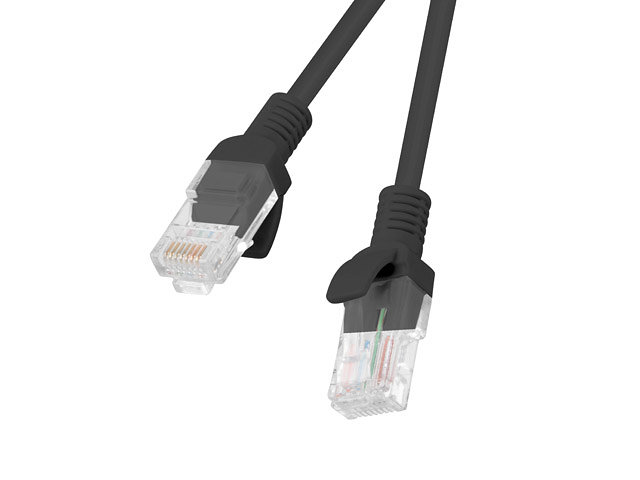 CABLE RED LANBERG LATIGUILLO CAT.6 UTP 1.5M NEGRO FLUKE PASSED