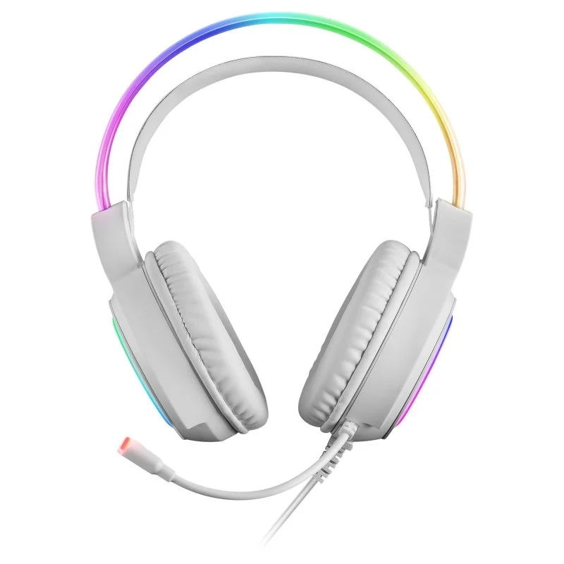 AURICULARES MARS GAMING MHRGBW JACK 3.5MM + USB CON MICROFONO COMPATIBLES CON WINDOWS/ PS4/ PS5/ XBOX ONE/ XBOX SERIES X/S/ NINTENDO SWITCH/ MAC/ SMARTPHONE/ TABLET