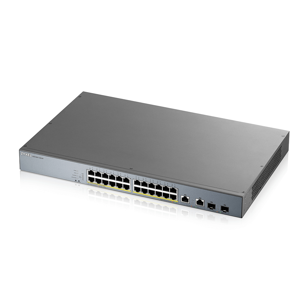 SWITCH 26 PUERTOS ZYXEL GS1350-26HP-EU0101F 24xGB PoE 2xSFP 375W