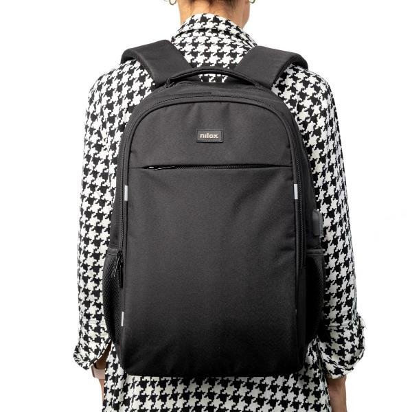 MOCHILA NILOX STYLE 15.6" NEGRO