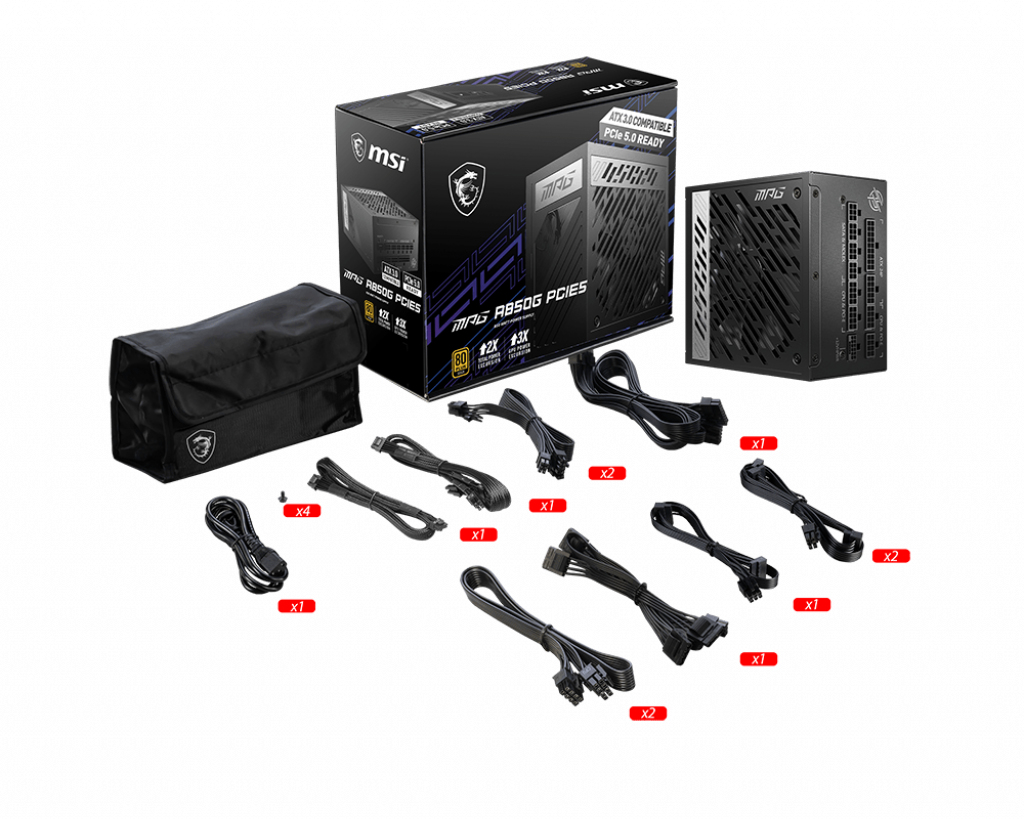 FUENTE ALIMENTACION MSI MPG A850G GAMING ATX 850W