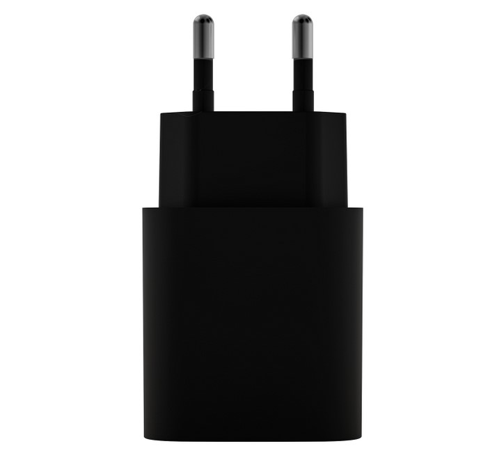 CARGADOR DE PARED LEOTEC 20W CARGA RAPIDA 1 USB TIPO-C PD 1 USB-A NEGRO