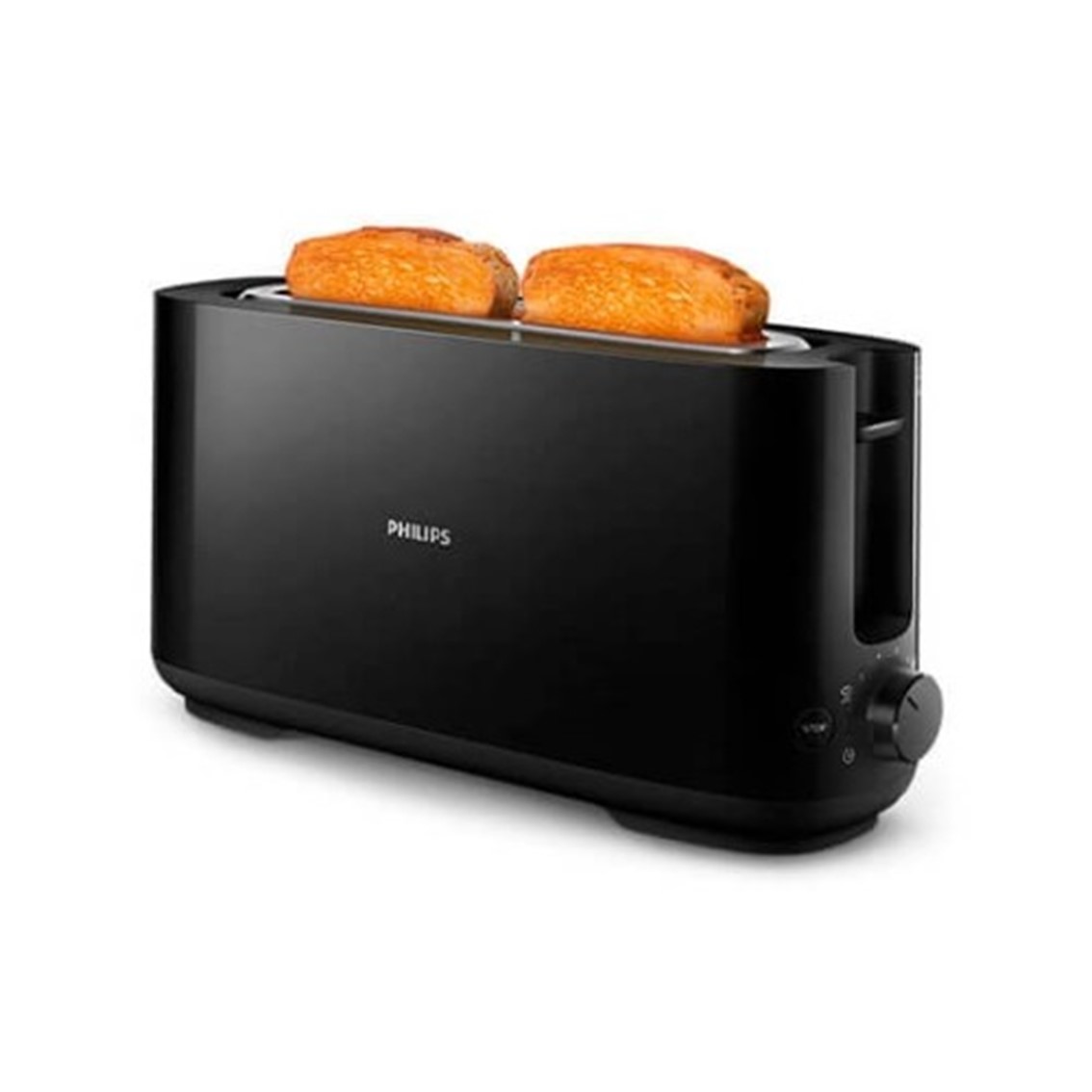 TOSTADORA PHILIPS DAILY COLLECTION HD2590 NEGRO 1030W / 8 NIVELES / 2 RANURAS LARGAS / BANDEJA MIGAS