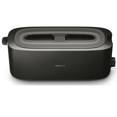 TOSTADORA PHILIPS DAILY COLLECTION HD2590 NEGRO 1030W / 8 NIVELES / 2 RANURAS LARGAS / BANDEJA MIGAS