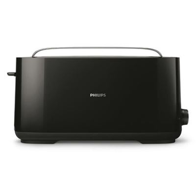 TOSTADORA PHILIPS DAILY COLLECTION HD2590 NEGRO 1030W / 8 NIVELES / 2 RANURAS LARGAS / BANDEJA MIGAS
