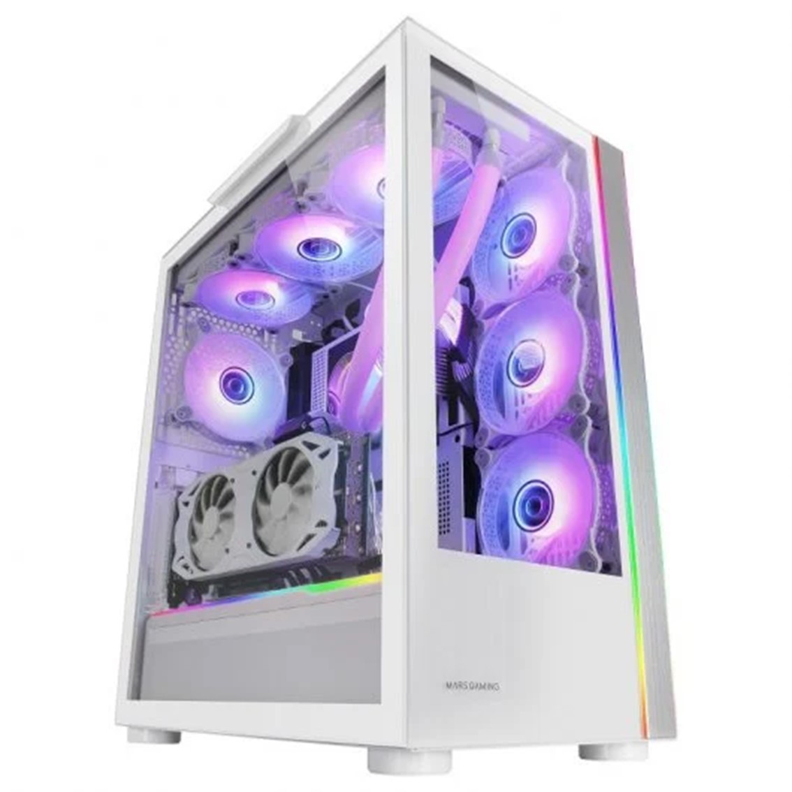 CAJA ORDENADOR MARS GAMING MCULTRA XXL PREMIUM BLANCO E-ATX 1 X USB 3.0 2 X USB 2.0 ARGB
