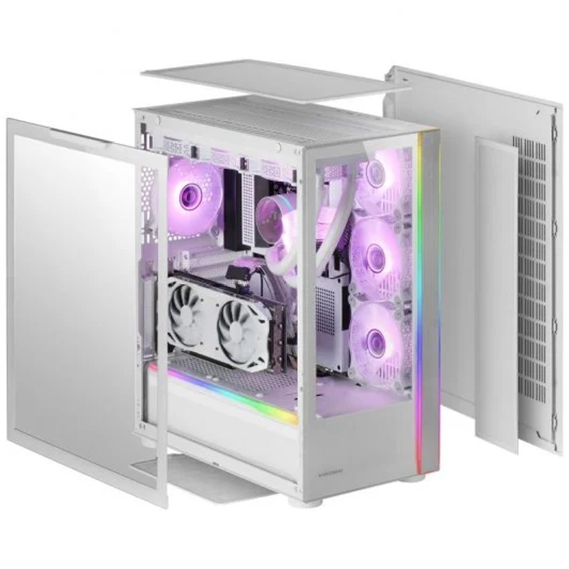 CAJA ORDENADOR MARS GAMING MCULTRA XXL PREMIUM BLANCO E-ATX 1 X USB 3.0 2 X USB 2.0 ARGB