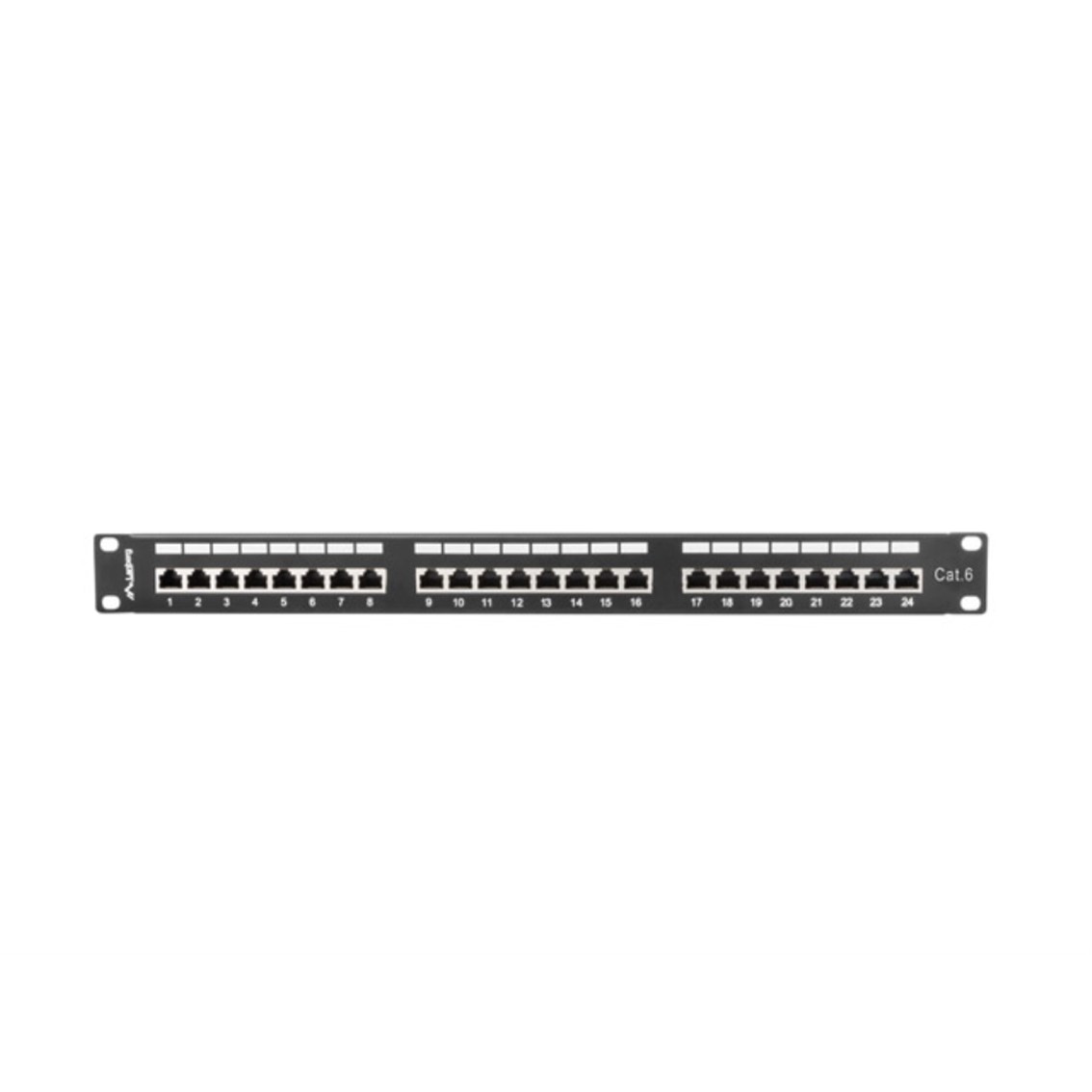 PATCH PANEL LANBERG 24 PUERTOS 1U CAT.6 SFTP 19" RACK NEGRO