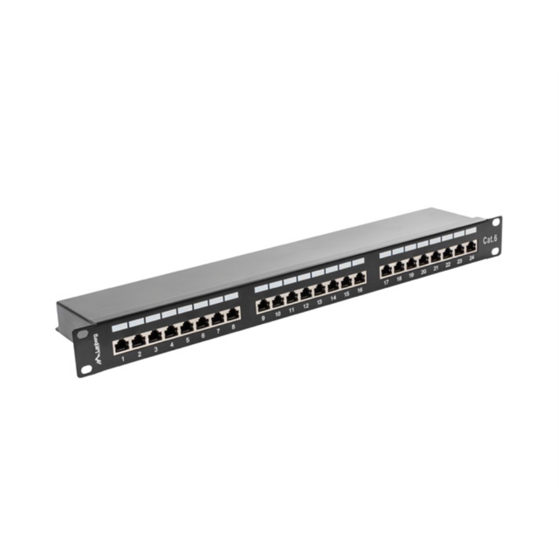 PATCH PANEL LANBERG 24 PUERTOS 1U CAT.6 SFTP 19" RACK NEGRO