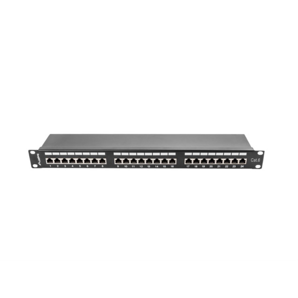 PATCH PANEL LANBERG 24 PUERTOS 1U CAT.6 SFTP 19" RACK NEGRO