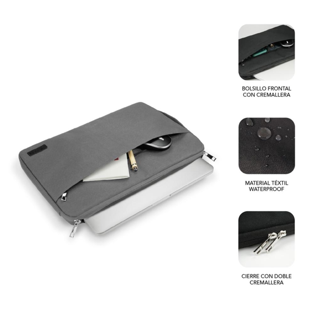 FUNDA SUBBLIM URBAN LAPTOP SLEEVE PARA PORTATIL 13.3"-14" GRIS