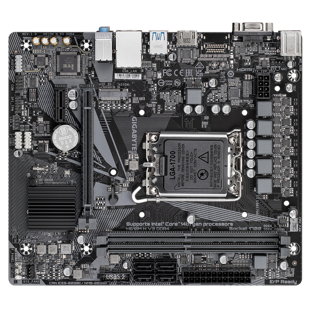 PLACA BASE GIGABYTE H610M H V3 DDR4 MATX 1700