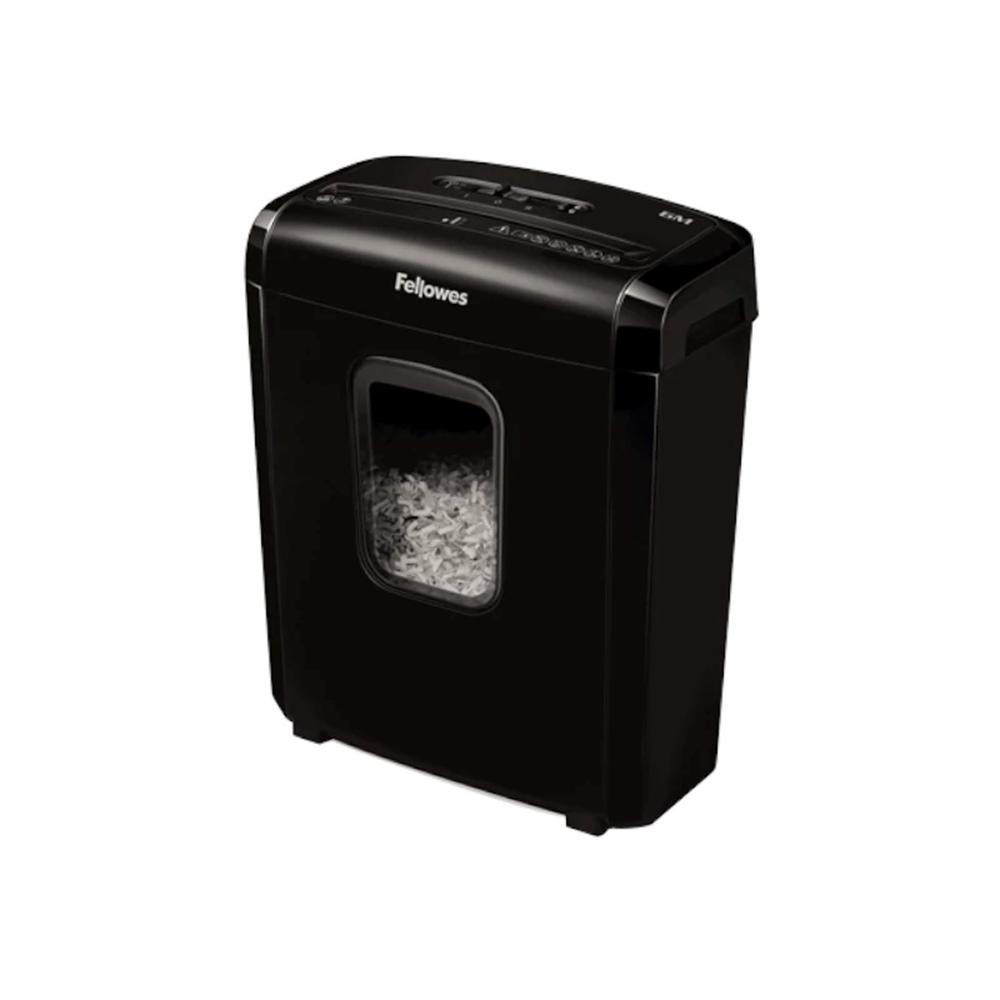 DESTRUCTORA DE PAPEL FELLOWES 6M NEGRA MINICORTE 4X12MM