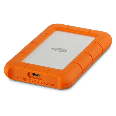 Rugged USB-C disco duro externo 2 TB Naranja, Plata