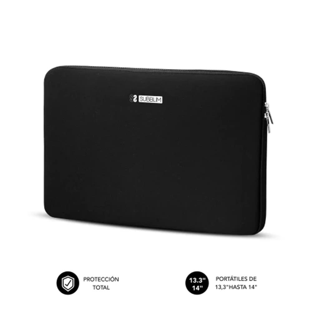 FUNDA SUBBLIM BUSINESS LAPTOP SLEEVE NEOPRENE V2 PARA PORTATIL 15.6" NEGRO