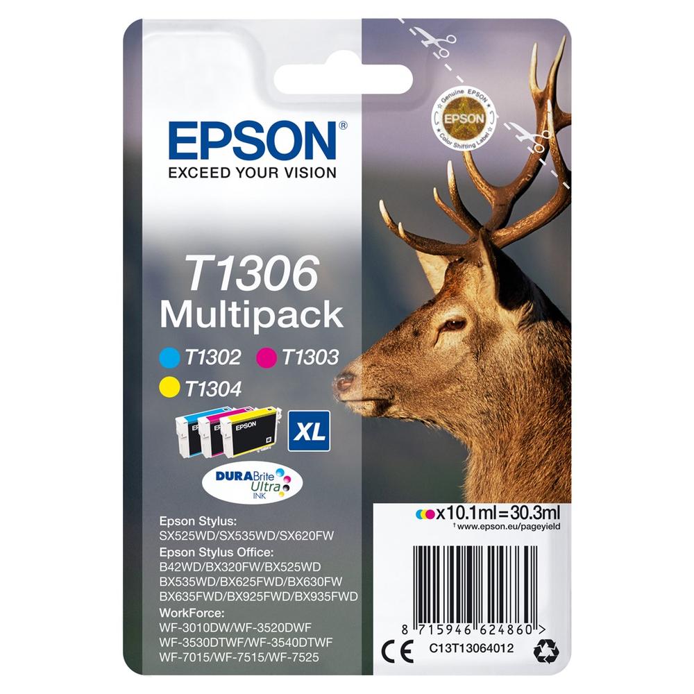 MULTIPACK CARTUCHO TINTA EPSON T1306 CIAN/MAGENTA/AMARILLO