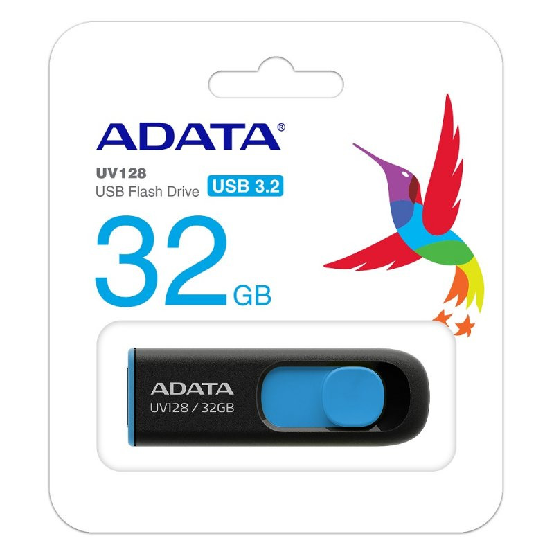MEMORIA USB 3.2 ADATA UV128 32GB NEGRO/AZUL