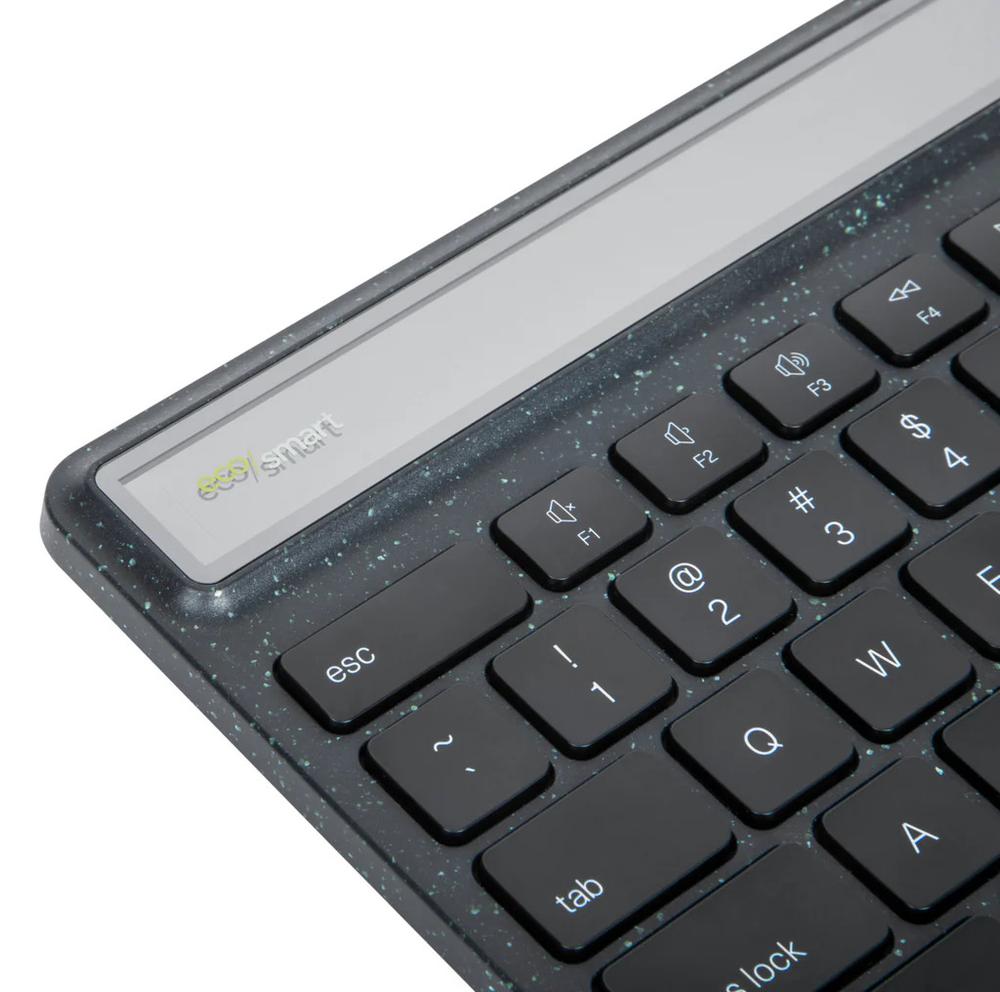 TECLADO INALAMBRICO TARGUS AKB868ES ECOSMART SOLAR KEYBOARD ANTIMICROBIANO BLUETOOTH FULL SIZE USB-C NEGRO