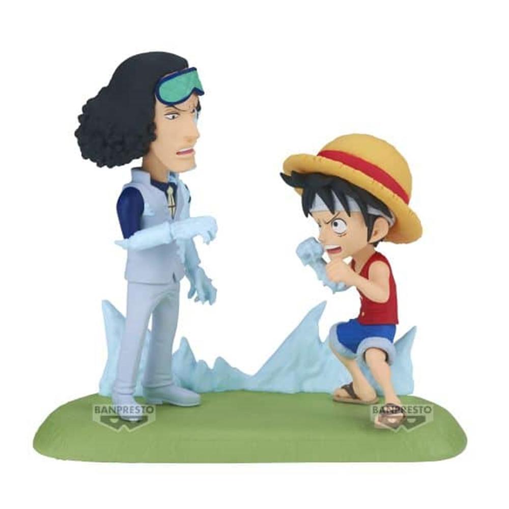 FIGURA BANPRESTO ONE PIECE WORLD COLLECTABLE FIGURE LOG STORIES MONKEY.D.LUFFY VS KUZAN 9CM
