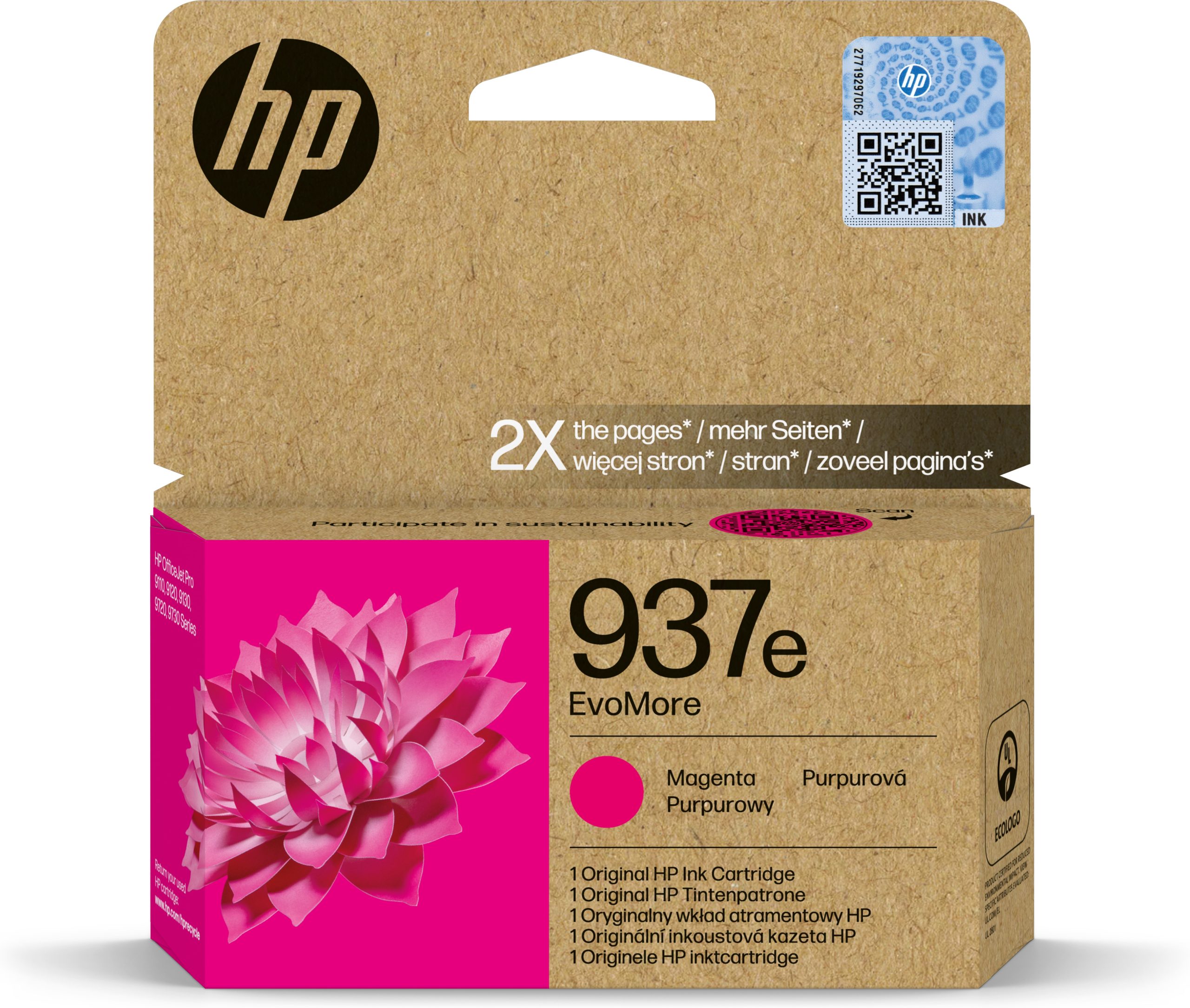 Cartucho TINTA HP 937e Magenta OfficeJet Pro 9110b, 9120