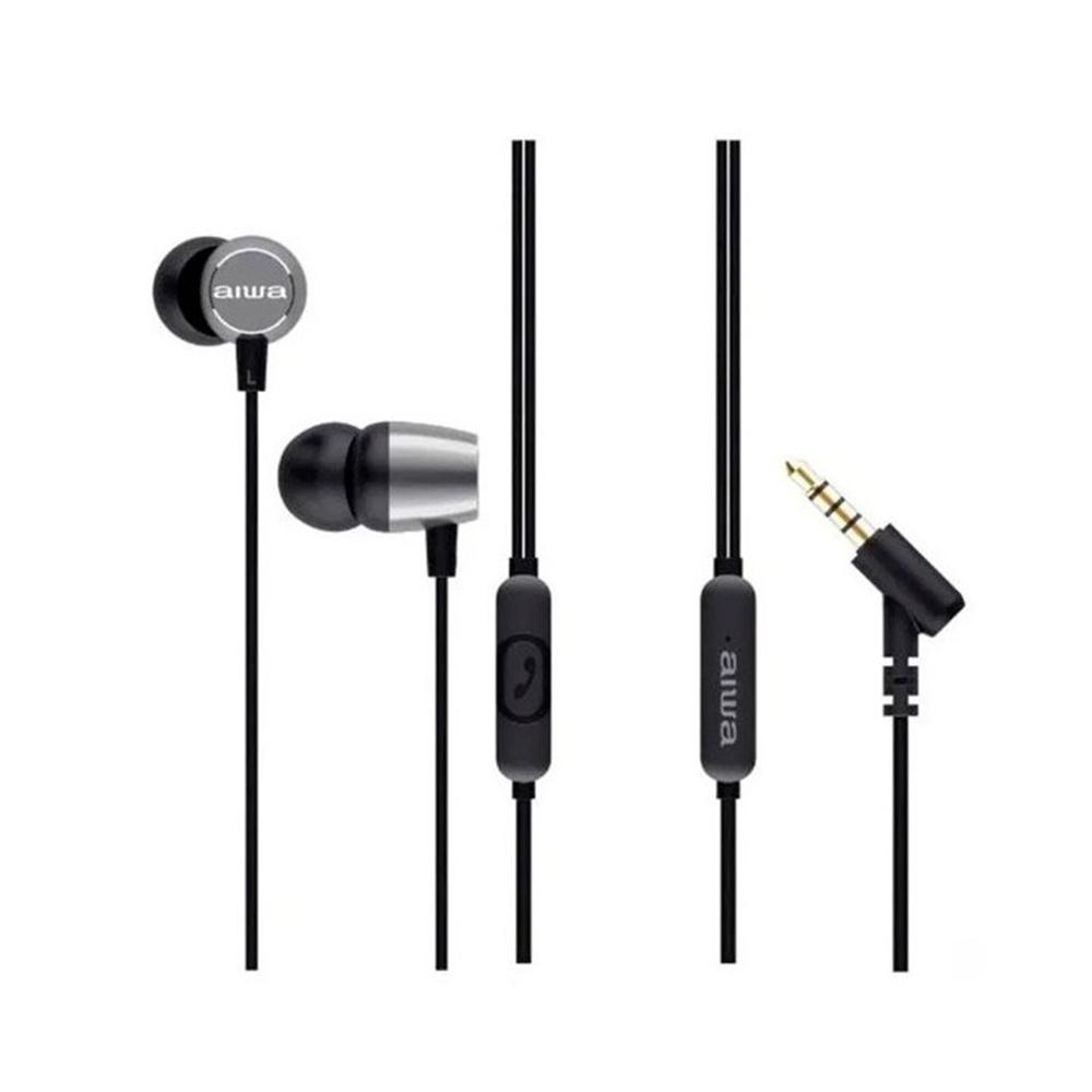 AURICULAR AIWA ESTM-30SL JACK 3.5MM NEGRO/PLATA
