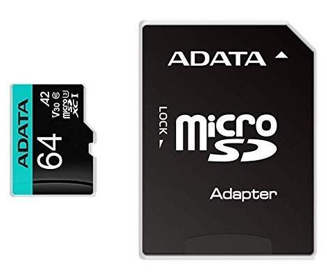 TARJETA MEMORIA MICRO SD ADATA 64GB CL10 + ADAPTADOR SD