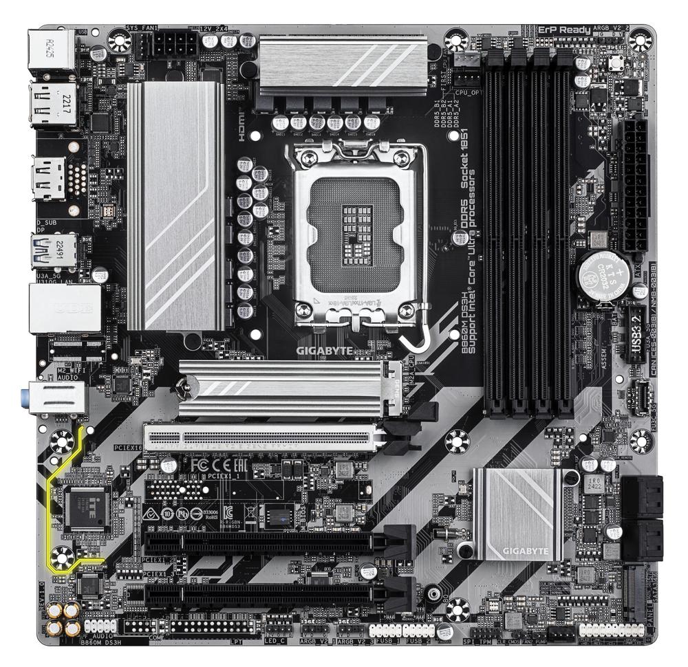 PLACA BASE GIGABYTE B860M DS3H ATX/ 4X DDR5 / LGA1851