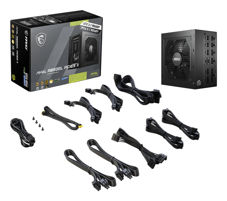 FUENTE ALIMENTACION MSI MAG A850GL GAMING ATX 850W