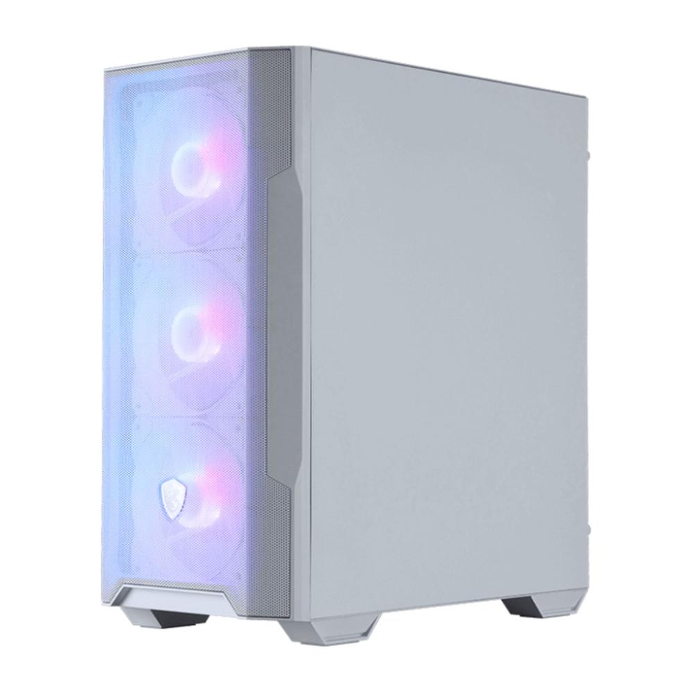 CAJA ORDENADOR GAMING MSI MAG FORGE M100R M-ATX ARGB CRISTAL TEMPLADO BLANCO