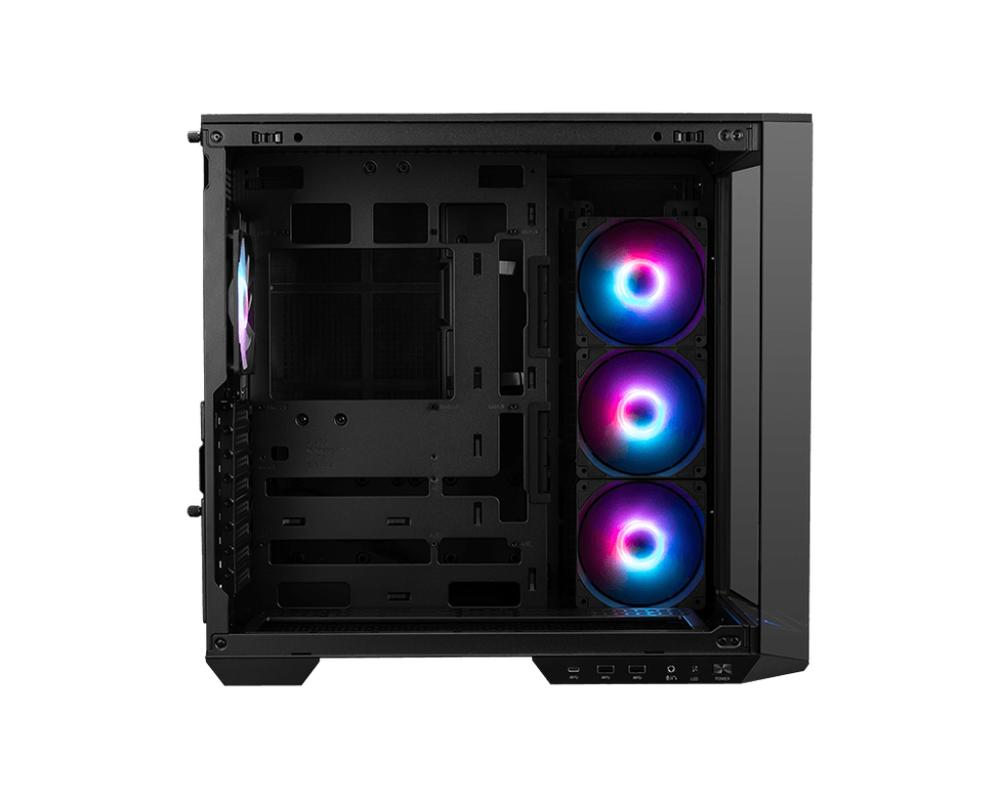 CAJA ORDENADOR GAMING MSI MAG PANO 100R PZ ATX RGB CRISTAL TEMPLADO NEGRO
