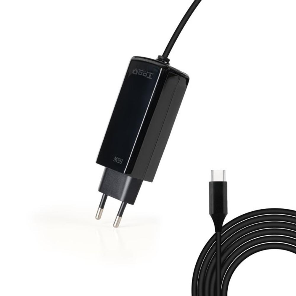 CARGADOR DE PARED TOOQ TQLC-USBCGAN65PD-C 65W USB TIPO C NEGRO