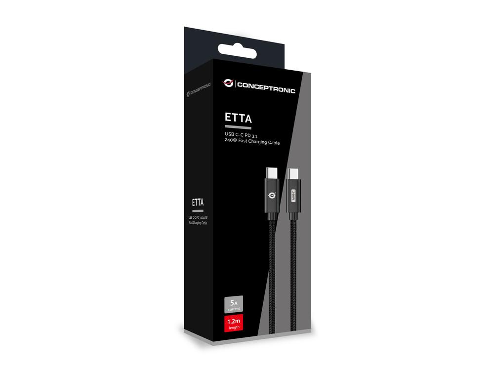 CABLE USB-C CONCEPTRONIC MACHO - MACHO 2M PD 3.1 240W 48V 5A 480MBPS E-MARK