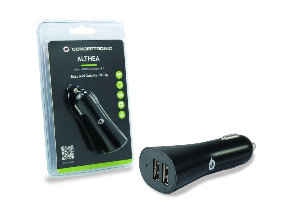 CARGADOR DE COCHE CONCEPTRONIC CUSBCAR4A 2X USB TIPO A