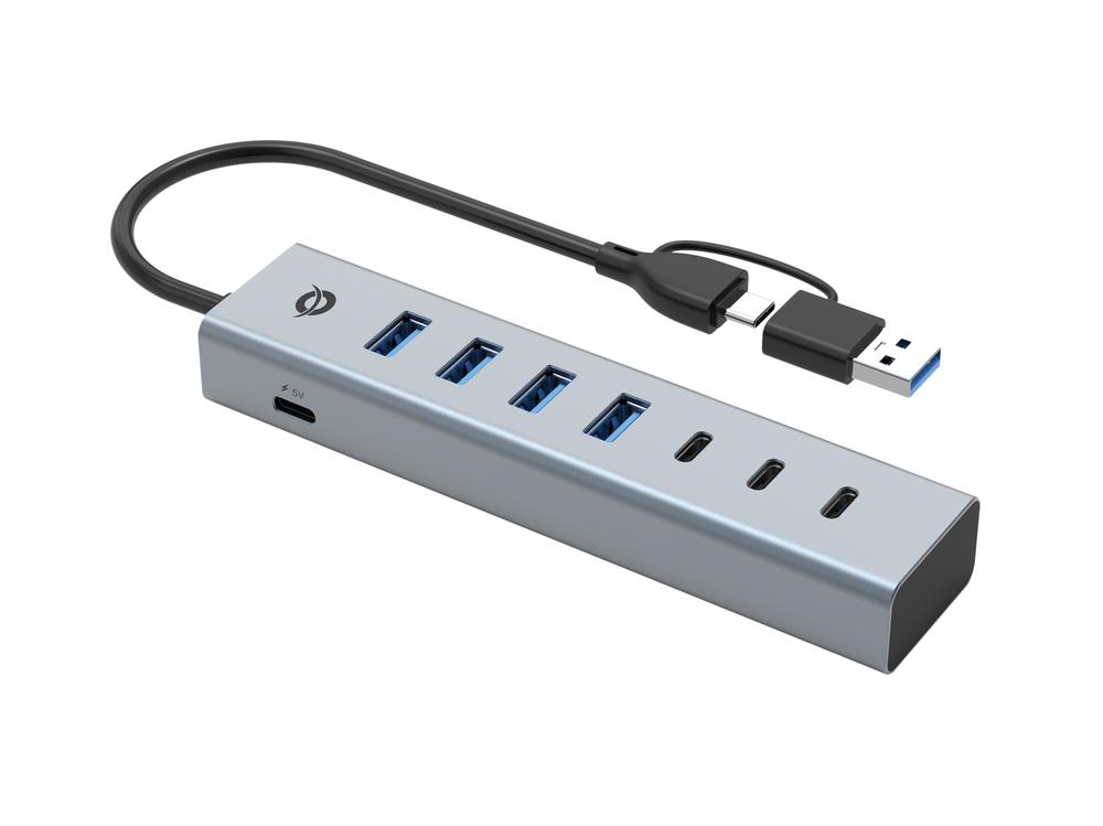 HUB USB 3.0 CONCEPTRONIC HUBBIES20G 7 PUERTOS USB-C A 3XUSB-C 4XUSB-A