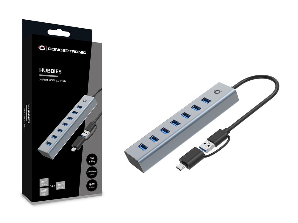 HUB CONCEPTRONIC HUBBIES21G USB 3.0/USB TIPO C 7 EN 1
