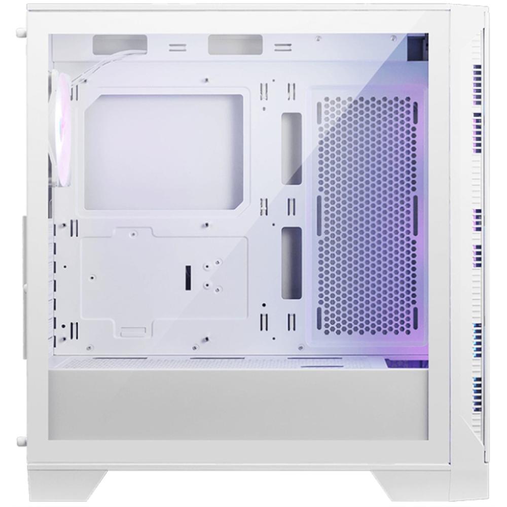 CAJA ORDENADOR GAMING MSI MAG FORGE 320R AIRFLOW RGB MATX CRISTAL TEMPLADO BLANCO