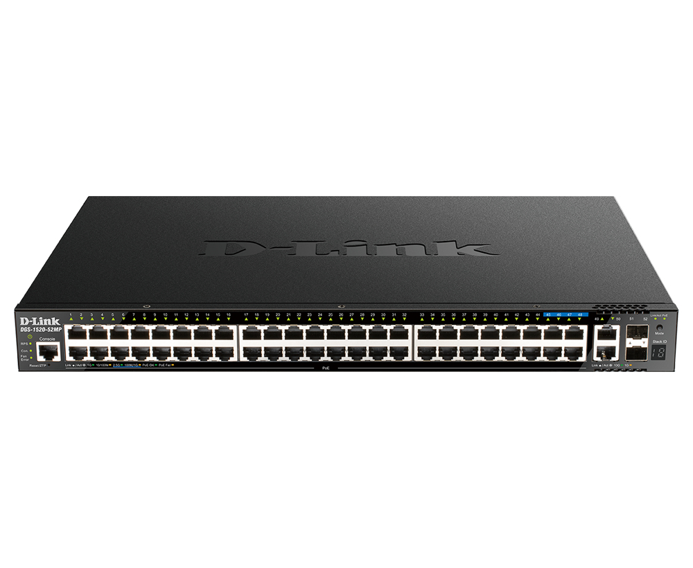 SWITCH D-LINK DGS-1520-52MP 54 PUERTOS