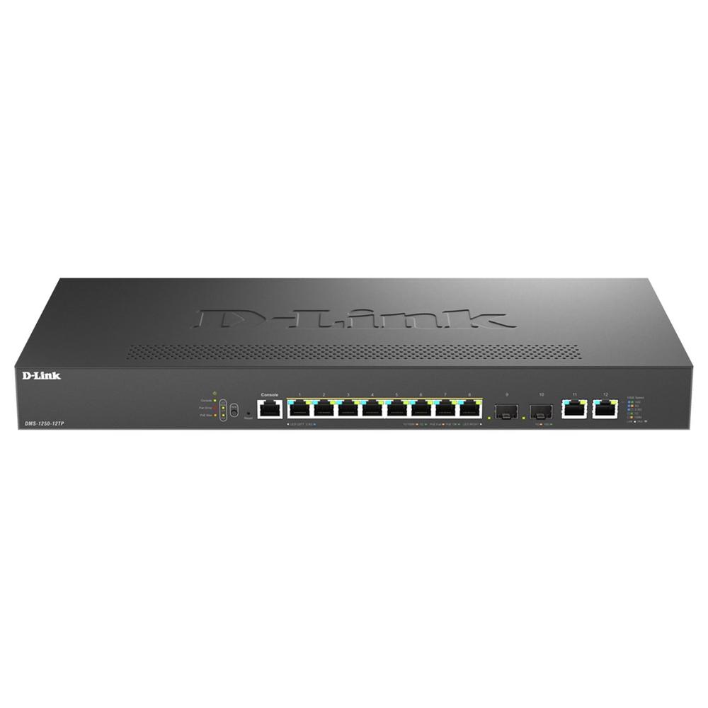 SWITCH GESTIONABLE D-LINK DMS-1250-12TP 8X MULTIGIGABIT 2.5G POE+ 2 x 10G + 2 x 10G SFP+ 240W