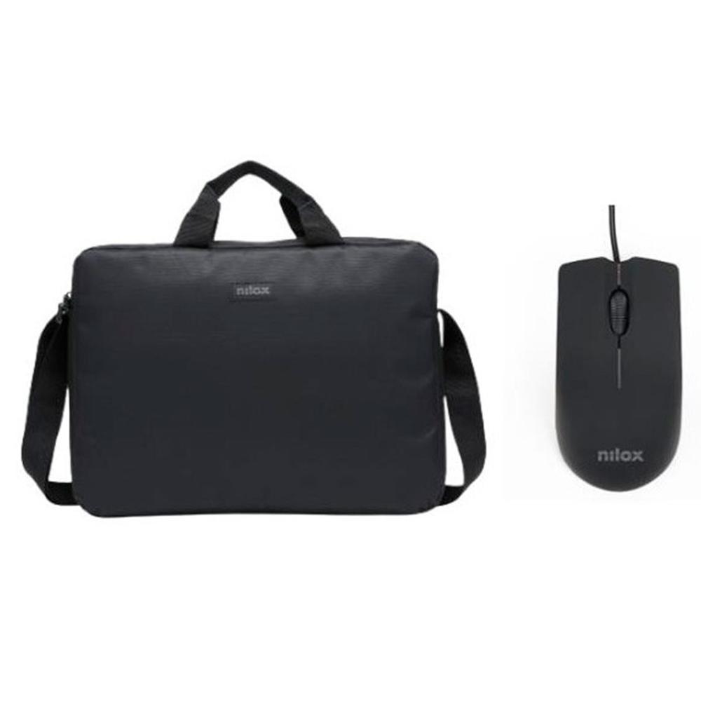 MALETIN NILOX PARA PORTATIL 15.6" NEGRO + RATON USB